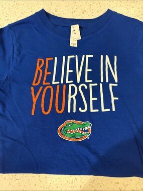 University of Florida- Girls Believe in Yourself Tee with Gator Logo
